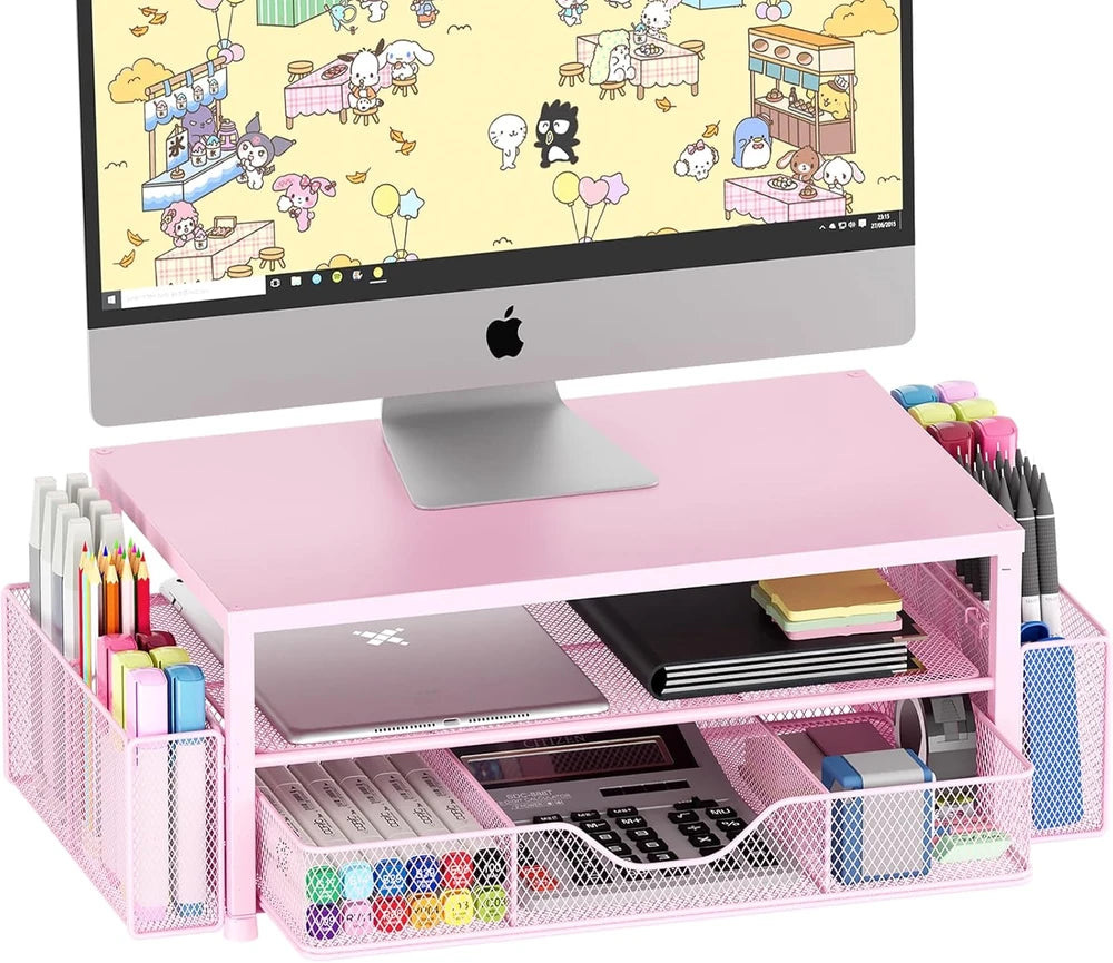 Pink Metal Monitor Stand Riser