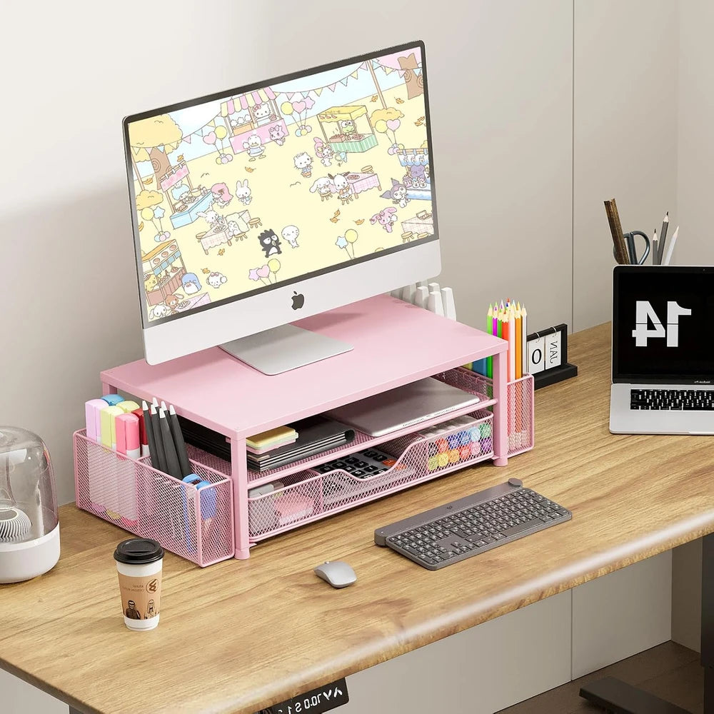 Pink Metal Monitor Stand Riser