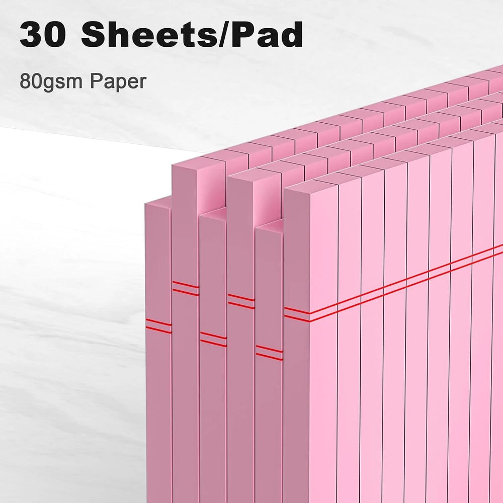 Pink College Ruled Legal Pad Set