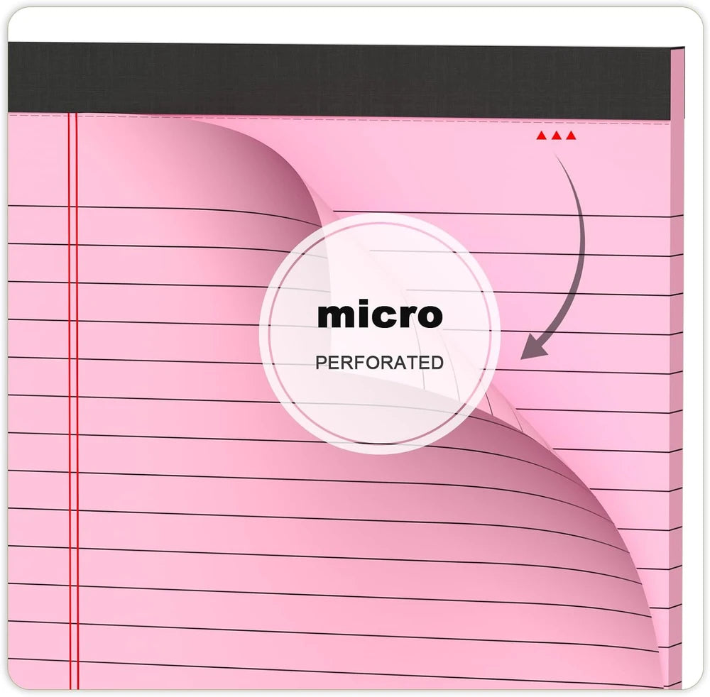 Pink College Ruled Legal Pad Set