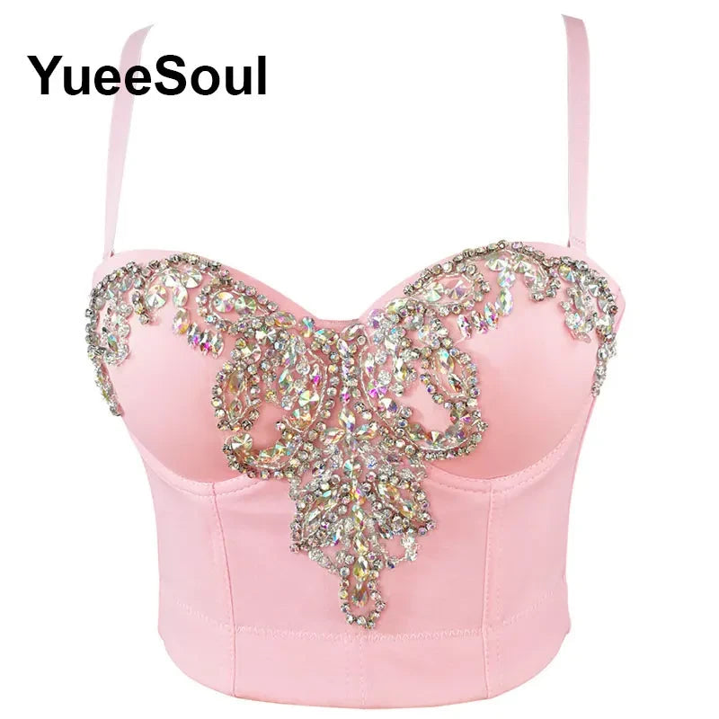 Pink Floral Y2K Corset Top