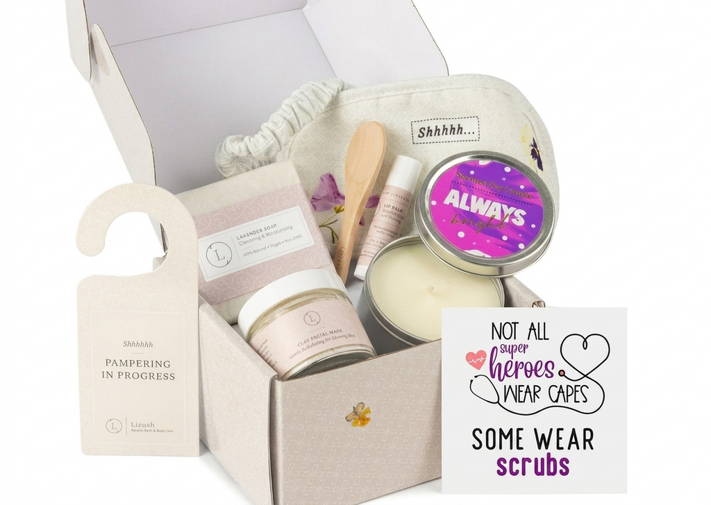 Thank You Spa Box for Nurses & Healthcare Heroes - Natural Bath & Body Gift Set | Handmade Self-Care Gift